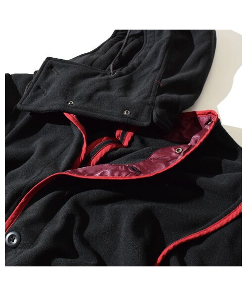 ALDIES（アールディーズ）の「Fleece Military Coat(Black)（ダウンジャケット/コート・その他）」の4枚目の写真