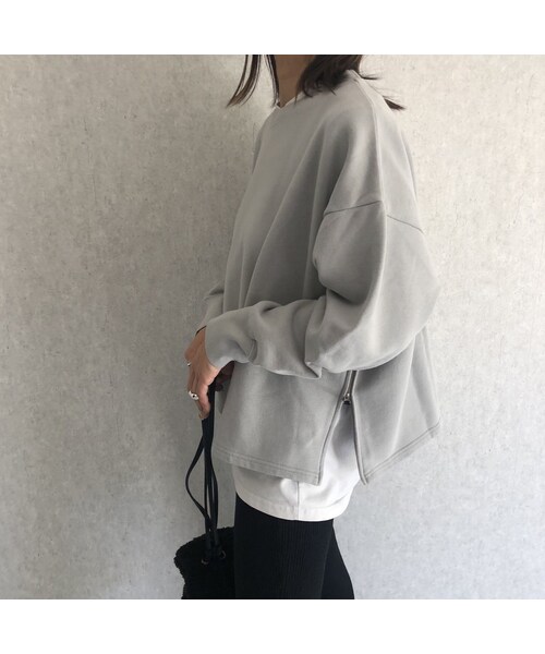 copine(コピン)の「大人気シリーズサイドジッパーデザイン!バックプリントスウェット(3color)【クリックポスト対象商品】(スウェット・レディース・その他)」の7枚目の写真