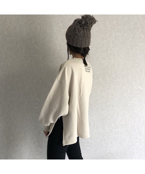 copine(コピン)の「大人気シリーズサイドジッパーデザイン!バックプリントスウェット(3color)【クリックポスト対象商品】(スウェット・レディース・その他)」の13枚目の写真