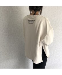 copine | 大人気シリーズサイドジッパーデザイン！バックプリントスウェット(3color)【クリックポスト対象商品】(スウェット)