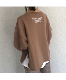 copine | 大人気シリーズサイドジッパーデザイン！バックプリントスウェット(3color)【クリックポスト対象商品】(スウェット)