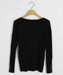 DHOLIC | ボートネックボタンスリーブニット(ニット/セーター)