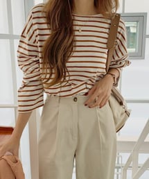 DHOLIC STYLE | [ontheriver] ボーダー長袖Tシャツ(Tシャツ/カットソー)