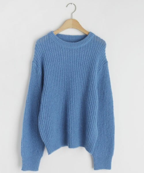 DHOLIC（ディーホリック）の「ソフトラウンドニット（ニット/セーター・レディース・ホワイト/ピンク/ベージュ/ブラウン/ブルー・FREE）」の4枚目の写真