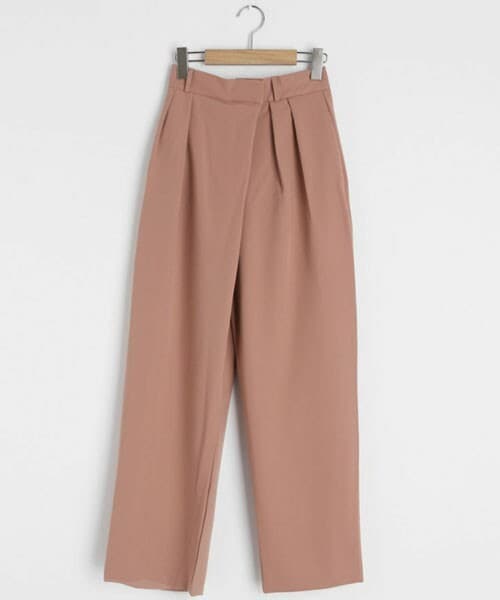 DHOLIC（ディーホリック）の「ダイアゴナルワイドパンツ（その他パンツ・レディース・ブラウン/オレンジ/ブラック/ベージュ・FREE）」の4枚目の写真