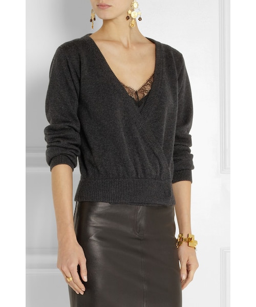 DOLCE&GABBANA(ドルチェアンドガッバーナ)の「Dolce & Gabbana Cashmere wrap cardigan(カーディガン/ボレロ・Gray・IT42/IT38/IT40/IT46/IT36/IT50/IT48)」の2枚目の写真