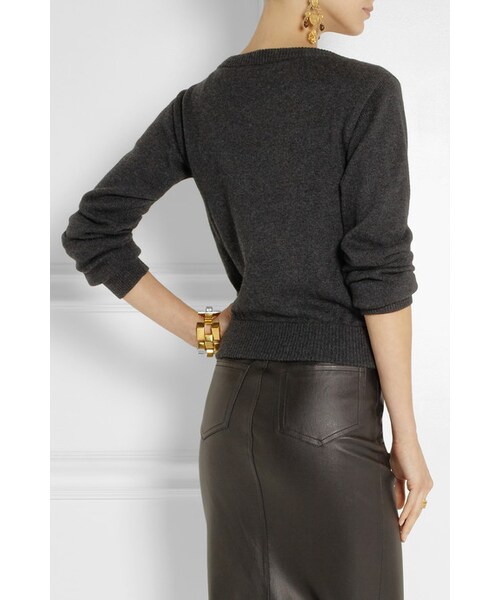 DOLCE&GABBANA(ドルチェアンドガッバーナ)の「Dolce & Gabbana Cashmere wrap cardigan(カーディガン/ボレロ・Gray・IT42/IT38/IT40/IT46/IT36/IT50/IT48)」の4枚目の写真