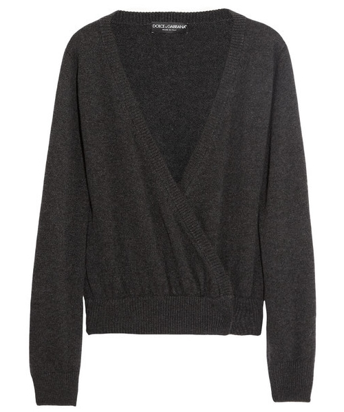 DOLCE&GABBANA(ドルチェアンドガッバーナ)の「Dolce & Gabbana Cashmere wrap cardigan(カーディガン/ボレロ・Gray・IT42/IT38/IT40/IT46/IT36/IT50/IT48)」の1枚目の写真