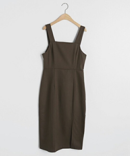 DHOLIC（ディーホリック）の「スリーブレススクエアワンピース（ワンピース・レディース・ブラック/ブラウン・FREE）」の2枚目の写真