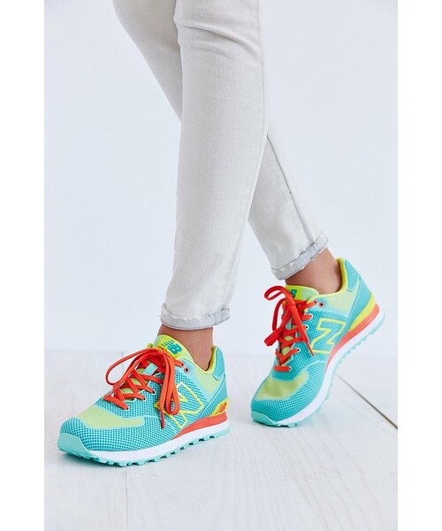 NEW BALANCE(ニューバランス)の「New Balance 574 Textured Dot Running Sneaker(スニーカー・レディース・TURQUOISE/BLUE MULTI/PINK・9/6/6.5/7/7.5/8/8.5/10)」の1枚目の写真