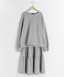 DHOLIC | スウェット&ティアードスカートSET(スウェット)