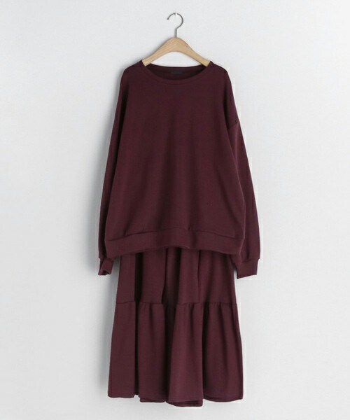 DHOLIC（ディーホリック）の「スウェット&ティアードスカートSET（スウェット・レディース・グレー/レッド/ブラック・FREE）」の3枚目の写真