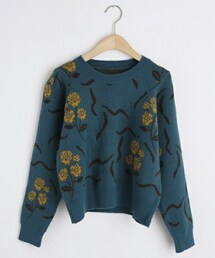 DHOLIC | フラワーパターンニット(ニット/セーター)