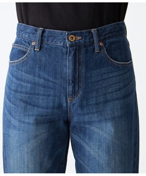 VIS（ビス）の「【先行受注】ボーイフレンドデニムパンツ【秋の新作】（パンツ・レディース・ホワイト/ネイビー/ブルー系・S/M/L/LL）」の7枚目の写真