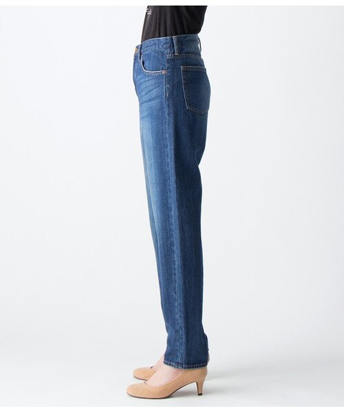 VIS（ビス）の「【先行受注】ボーイフレンドデニムパンツ【秋の新作】（パンツ・レディース・ホワイト/ネイビー/ブルー系・S/M/L/LL）」の5枚目の写真