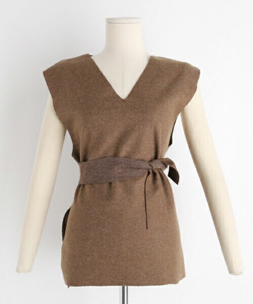 DHOLIC（ディーホリック）の「ウエストタイベスト（ベスト・レディース・ベージュ/その他・FREE）」の2枚目の写真