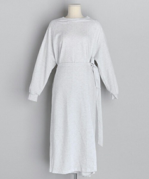 DHOLIC(ディーホリック)の「スウェットラップワンピース(ワンピース・レディース・グレー/ブラック/パープル・FREE)」の1枚目の写真