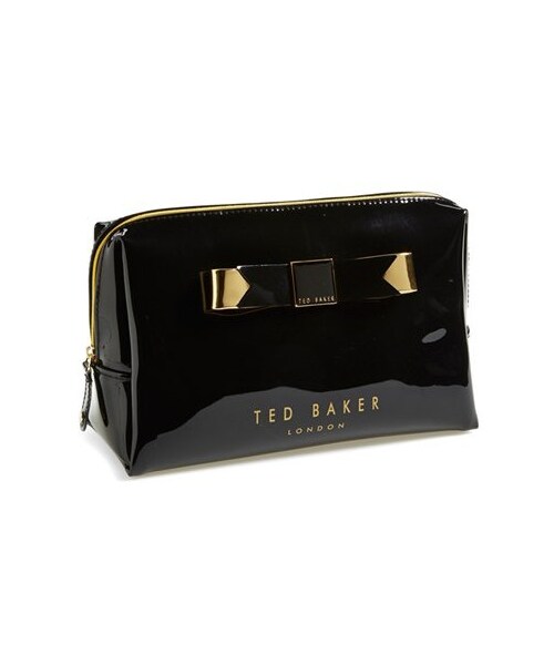 Ted Baker（テッドベーカー）の「Ted Baker London 'Large Bow' Cosmetics Case (Online Only)（メイクブラシ・レディース・Pink/Black・9"W x 6"H x 3 1⁄2"D.）」の2枚目の写真