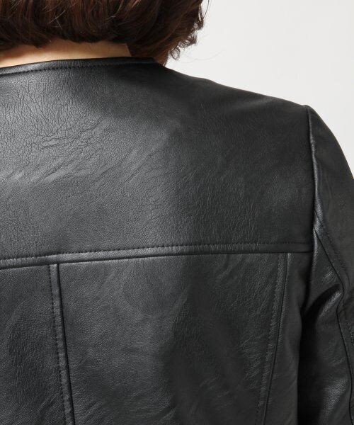 LEPSIM（レプシィム）の「フェイクレザーキリカエライダース（ジャケット/アウター・レディース・チドリ/ブラック/ブラウン・Ｍ/Ｌ）」の15枚目の写真