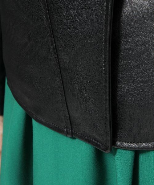 LEPSIM（レプシィム）の「フェイクレザーキリカエライダース（ジャケット/アウター・レディース・チドリ/ブラック/ブラウン・Ｍ/Ｌ）」の14枚目の写真