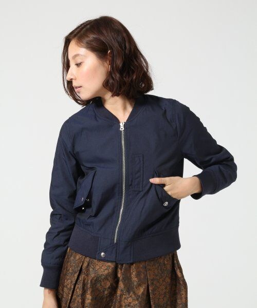 SQUOVAL（スクオーバル）の「シャンブレーオックスＭＡ－１（ジャケット/アウター・レディース・ブラック/ネイビー・FREE）」の2枚目の写真