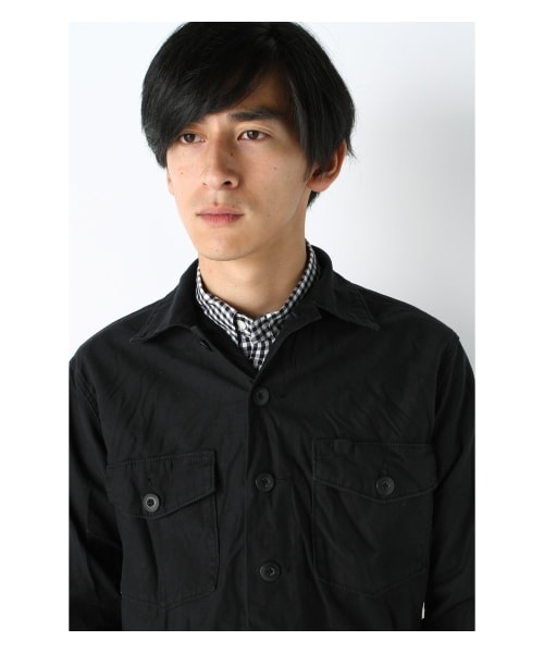 JOURNAL STANDARD relume（ジャーナルスタンダード　レリューム）の「バックサテンストレッチCPOシャツ（シャツ・メンズ・ブラック/グレーA/カーキ・S/M/L）」の7枚目の写真
