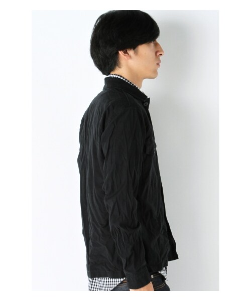 JOURNAL STANDARD relume（ジャーナルスタンダード　レリューム）の「バックサテンストレッチCPOシャツ（シャツ・メンズ・ブラック/グレーA/カーキ・S/M/L）」の5枚目の写真