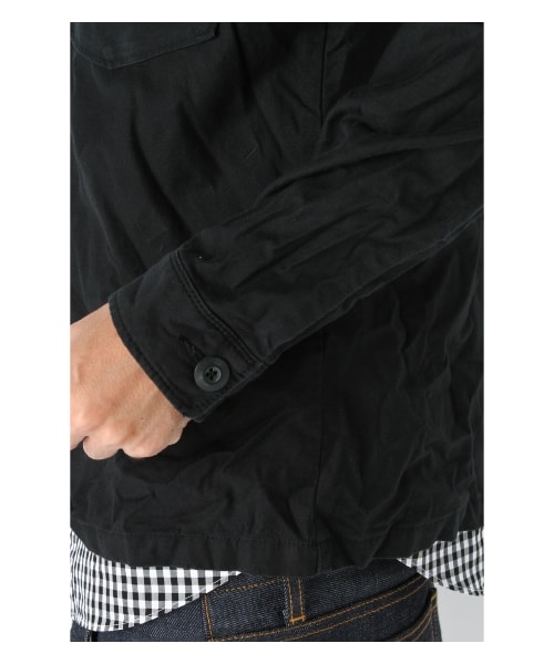 JOURNAL STANDARD relume（ジャーナルスタンダード　レリューム）の「バックサテンストレッチCPOシャツ（シャツ・メンズ・ブラック/グレーA/カーキ・S/M/L）」の9枚目の写真