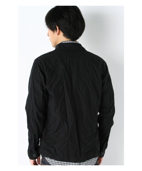 JOURNAL STANDARD relume（ジャーナルスタンダード　レリューム）の「バックサテンストレッチCPOシャツ（シャツ・メンズ・ブラック/グレーA/カーキ・S/M/L）」の6枚目の写真