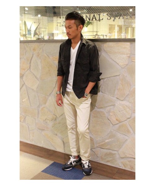 JOURNAL STANDARD relume（ジャーナルスタンダード　レリューム）の「バックサテンストレッチCPOシャツ（シャツ・メンズ・ブラック/グレーA/カーキ・S/M/L）」の16枚目の写真