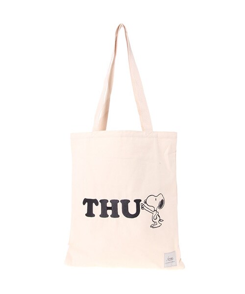 SEVENDAYS=SUNDAY（セブンデイズサンデイ）の「H PEANUTS THURSDAYトート（バッグ・ポーチ・レディース・アイボリー・F）」の4枚目の写真