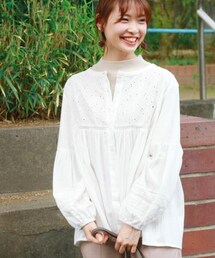 Crisp | カットワークバルーンブラウス[c1k2713](シャツ/ブラウス)