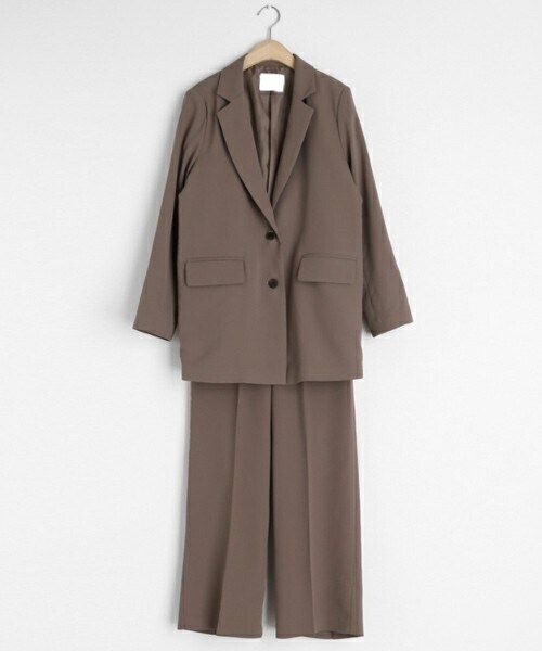 DHOLIC（ディーホリック）の「ツーボタンジャケット&スラックスSET（セットアップ・レディース・ピンク/ブラック/ベージュ・S/M）」の3枚目の写真