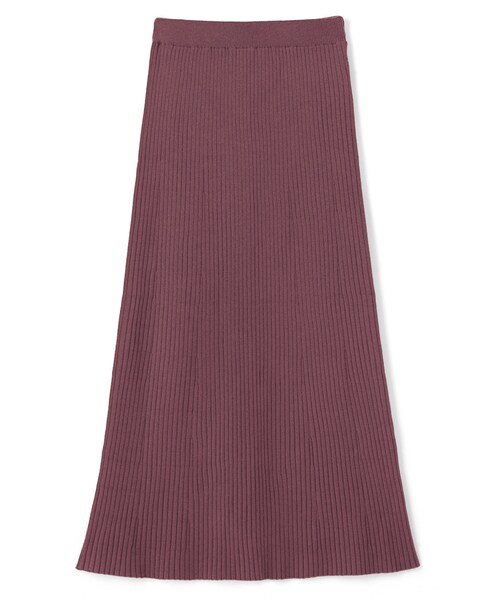 GRL（グレイル）の「リブニットフレアスカート（スカート・レディース・アイボリー/パープル・M）」の2枚目の写真
