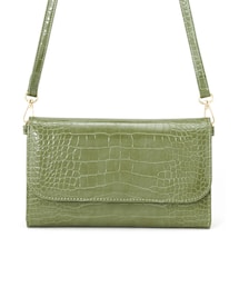 GRL | 2Wayクロコダイル柄ウォレットショルダーバッグ(ドラムバッグ)