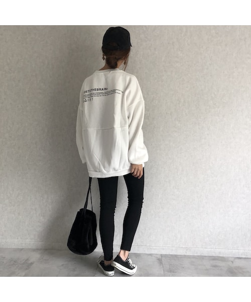 copine（コピン）の「再々入荷！ゆる可愛いオーバーサイズ！あったか裏起毛ロゴスウェット(3color)（スウェット・レディース・その他）」の3枚目の写真