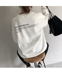 copine | 再々入荷！ゆる可愛いオーバーサイズ！あったか裏起毛ロゴスウェット(3color)(スウェット)