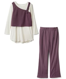 GRL | ワンショル風ベストXロンTXパンツセット(セットアップ)