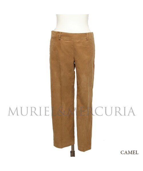 MURIEL&MERCURIA（マリエルアンドマキュリア）の「スエードクロップドパンツ（その他パンツ・レディース・PINK/CAMEL・36/38）」の2枚目の写真