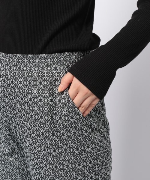 PAGEBOY（ページボーイ）の「キカガラジャガードカットパンツ（パンツ・レディース・ブラック/グレージュ・F）」の12枚目の写真