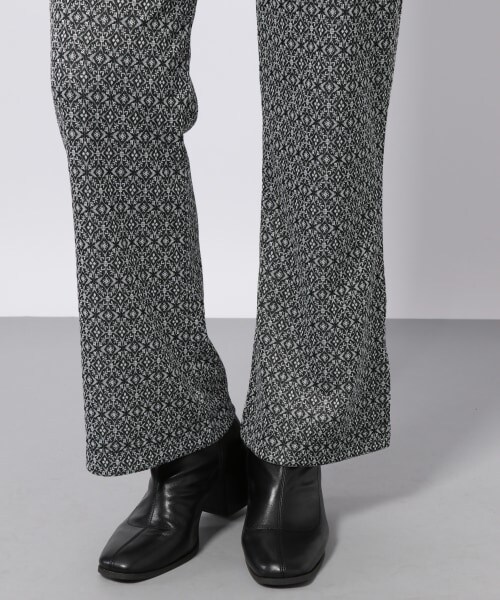 PAGEBOY（ページボーイ）の「キカガラジャガードカットパンツ（パンツ・レディース・ブラック/グレージュ・F）」の14枚目の写真