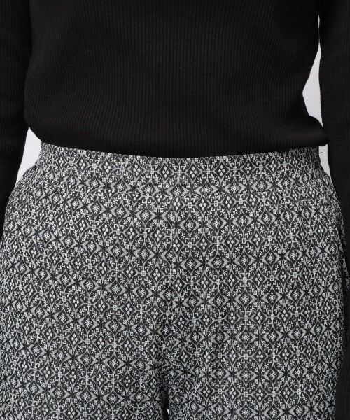 PAGEBOY（ページボーイ）の「キカガラジャガードカットパンツ（パンツ・レディース・ブラック/グレージュ・F）」の10枚目の写真