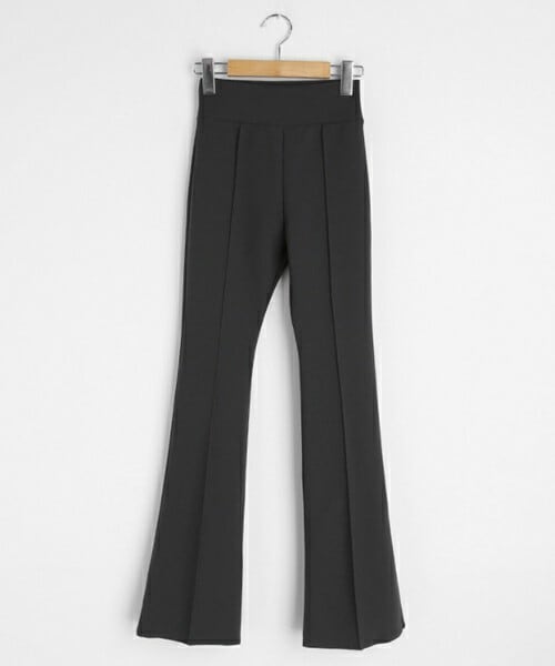 DHOLIC（ディーホリック）の「センタープレスブーツカットパンツ（その他パンツ・レディース・ブラック/グレー・FREE）」の2枚目の写真