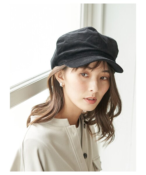 Green Parks(グリーンパークス)の「・コーデュロイキャスケット(帽子・アイボリー/ブラック/テラコッタ・F)」の16枚目の写真