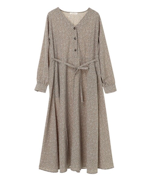 Green　Parks（グリーンパークス）の「小花柄ワンピース（ワンピース/ドレス・グレー/ブラック/カーキ・F）」の21枚目の写真