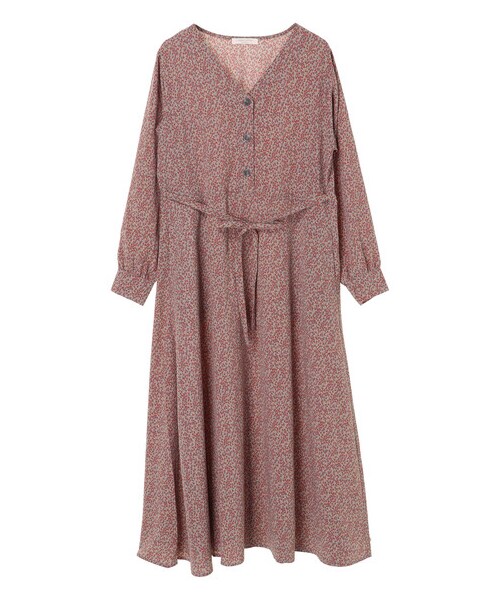 Green　Parks（グリーンパークス）の「小花柄ワンピース（ワンピース/ドレス・グレー/ブラック/カーキ・F）」の16枚目の写真