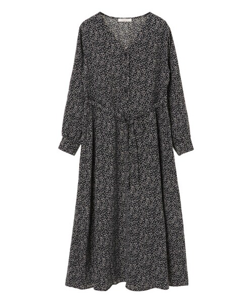Green　Parks（グリーンパークス）の「小花柄ワンピース（ワンピース/ドレス・グレー/ブラック/カーキ・F）」の17枚目の写真