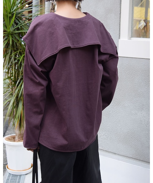 no brand(ノーブランド)の「セーラーカラースウェットPO(Tシャツ/カットソー・レディース・その他)」の5枚目の写真
