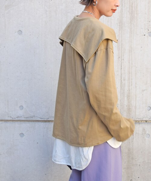 no brand(ノーブランド)の「セーラーカラースウェットPO(Tシャツ/カットソー・レディース・その他)」の1枚目の写真