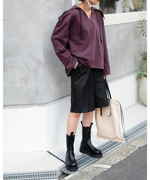 no brand(ノーブランド)の「セーラーカラースウェットPO(Tシャツ/カットソー・レディース・その他)」の4枚目の写真